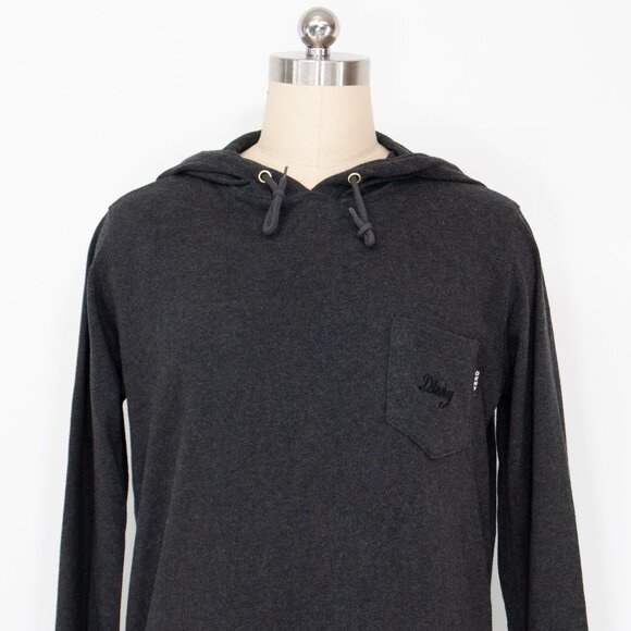 DKNY Jeans Vintage 90s Cotton Hooded Maxi Dress Charcoal Gray M - Picture 2 of 7